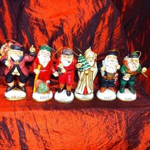 Vintage Memories of Santa Ornaments Six this group:1840,1860,1867,1885,1…